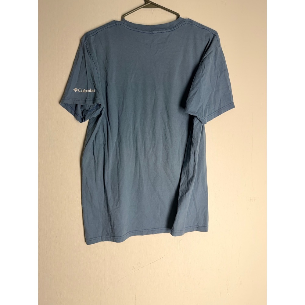 Columbia Sportswear Mens Blue Mountain Graphic T-Shirt Cotton Hiking Tee Large - Picture 7 of 8
